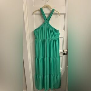 Show Me Your MuMu Hallie Halter Green Dress